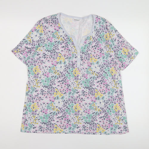 Damart Women's Multicoloured Floral T-Shirt Size 14