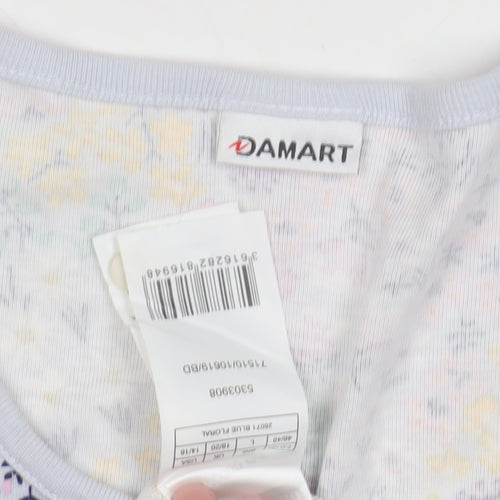 Damart Women's Multicoloured Floral T-Shirt Size 14