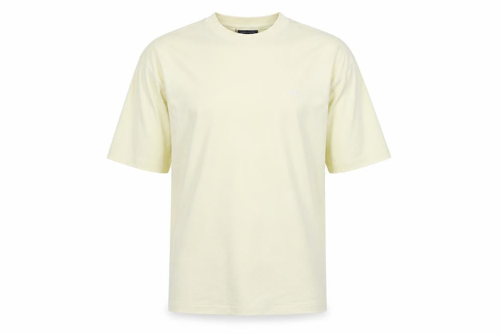 Front view of GADDI Men's Ivory Crew Neck T-Shirt L
