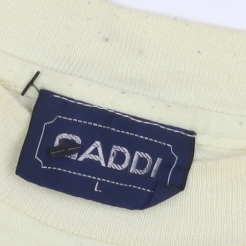 GADDI Men's Ivory Crew Neck T-Shirt L