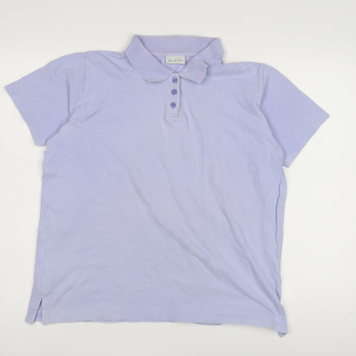 Joie de Vivre Women's Purple Polo M Classic Fit
