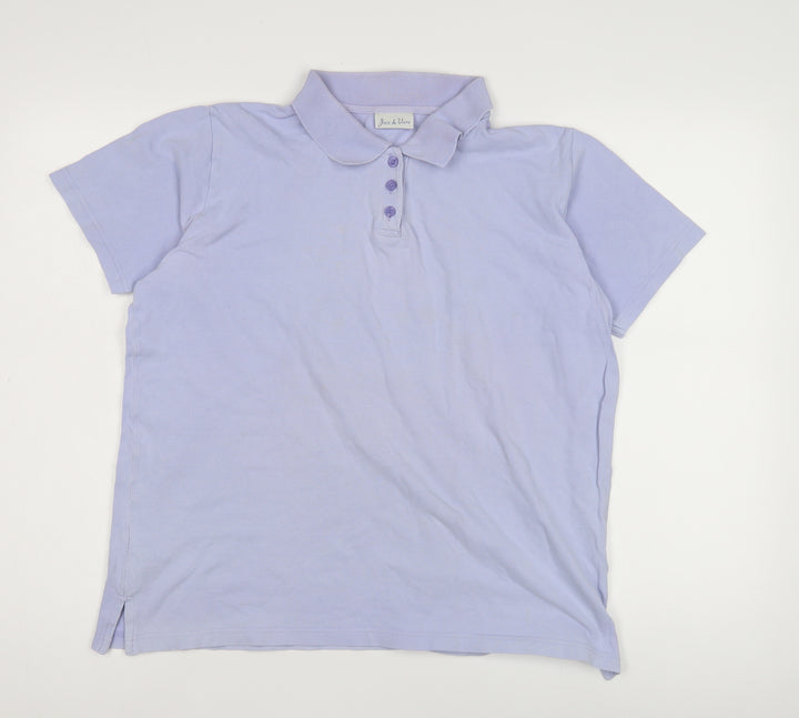Joie de Vivre Women's Purple Polo M Classic Fit