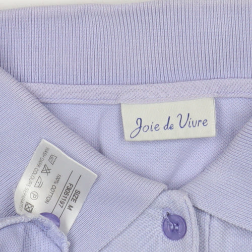 Joie de Vivre Women's Purple Polo M Classic Fit