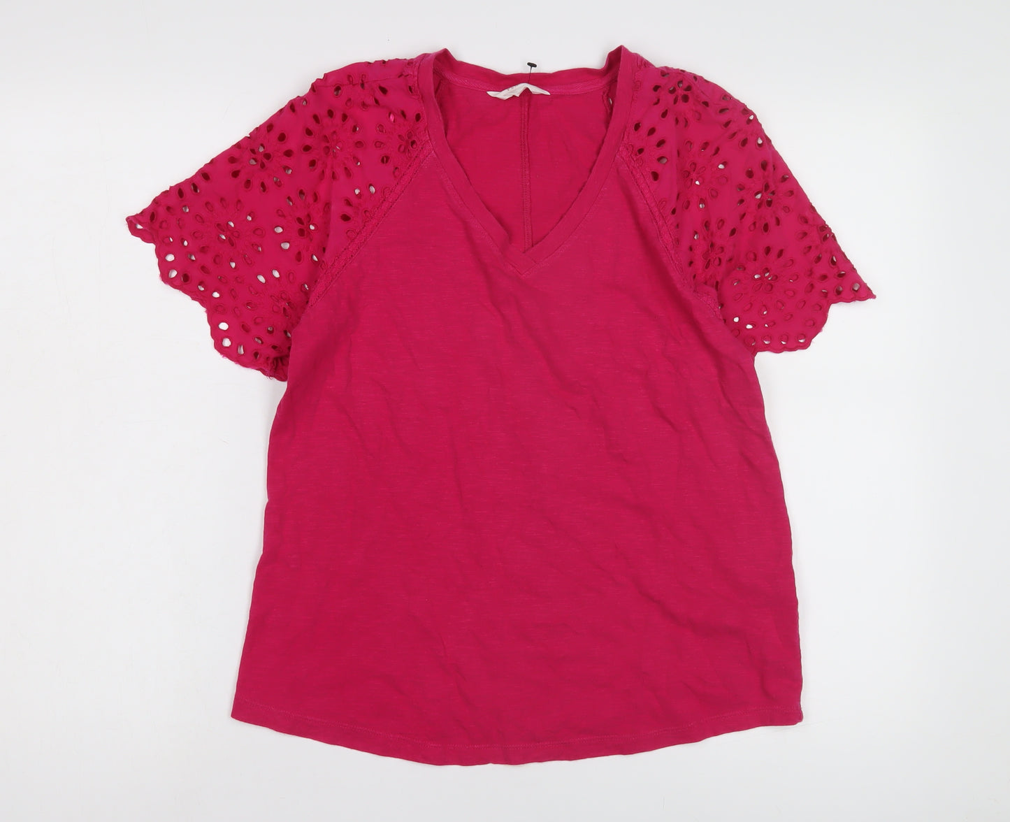 Marks and Spencer Women's Pink V-Neck Top