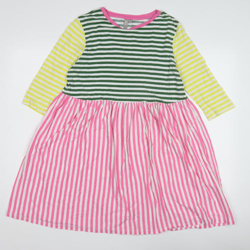 ASOS Women's Multicoloured Stripe A-Line Dress, Size 12
