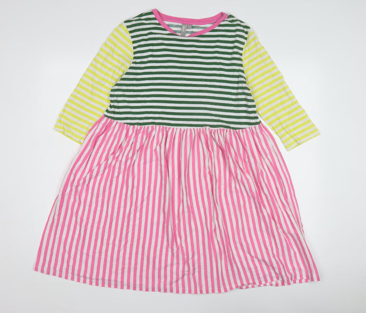 ASOS Women's Multicoloured Stripe A-Line Dress, Size 12