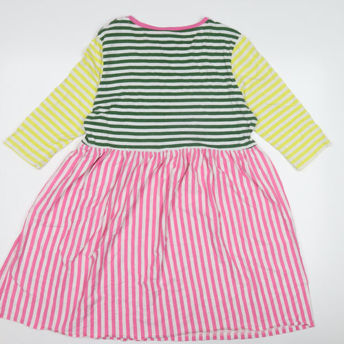 ASOS Women's Multicoloured Stripe A-Line Dress, Size 12