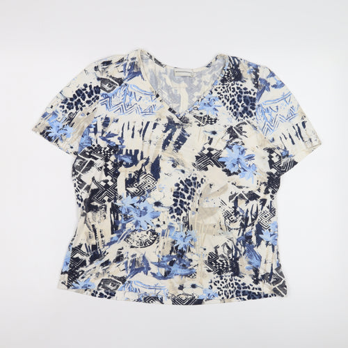 Sommermann Women's Multicoloured Floral T-Shirt - Size 14