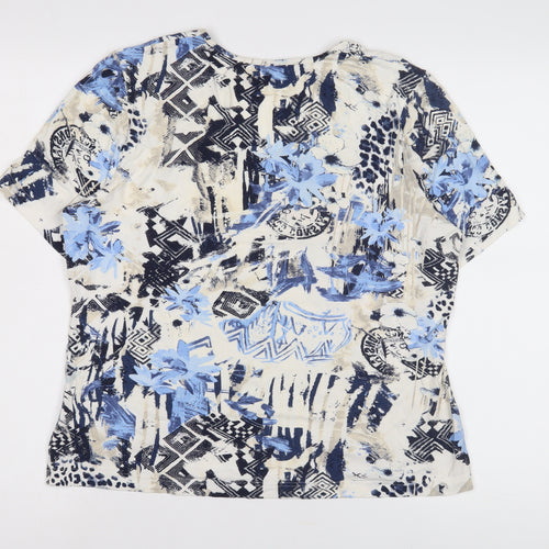 Sommermann Women's Multicoloured Floral T-Shirt - Size 14