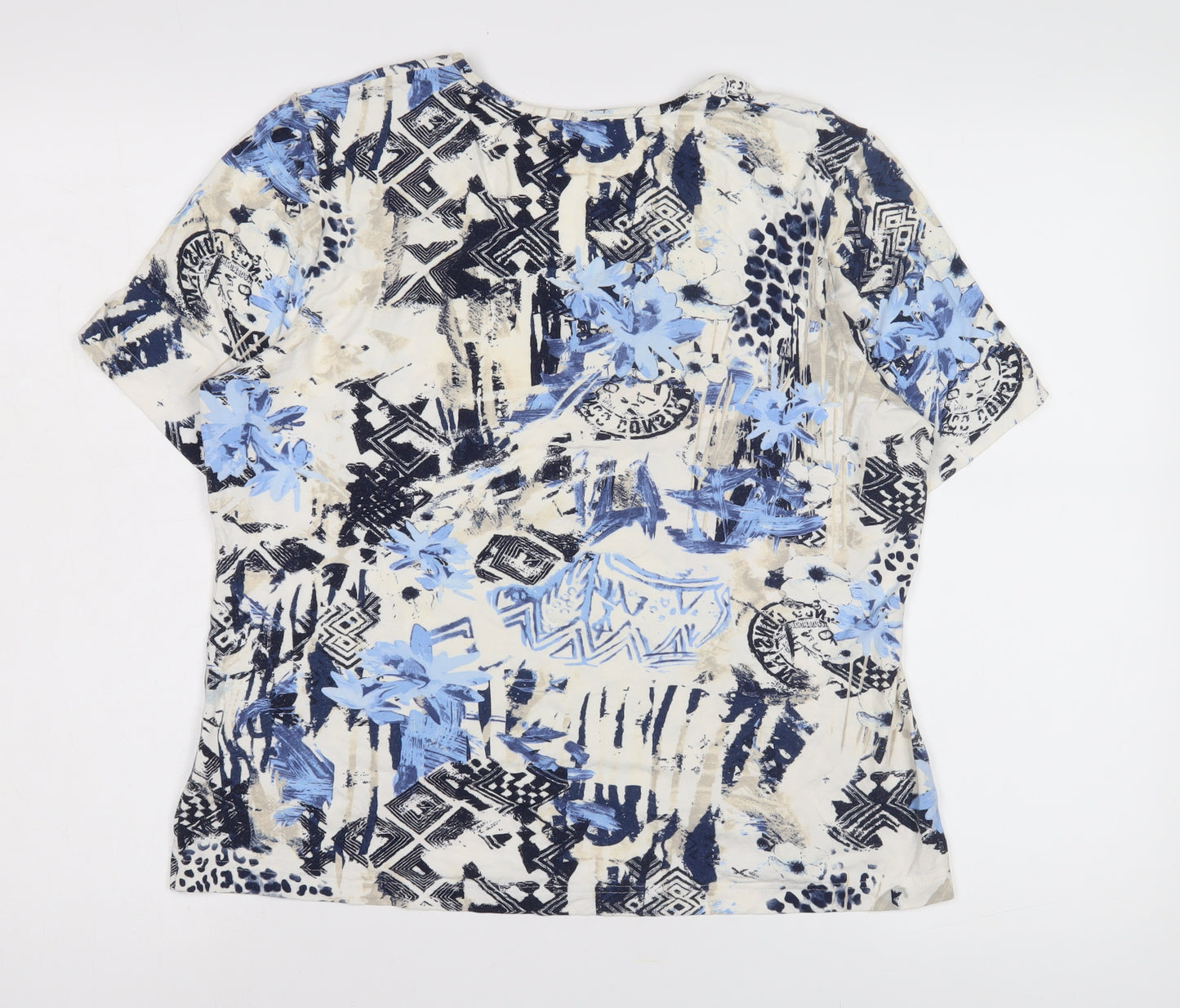 Sommermann Women's Multicoloured Floral T-Shirt - Size 14