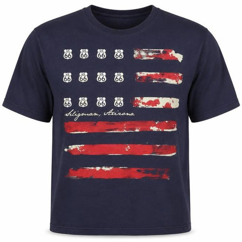 Bayside Men's XL Blue Graphic Patriotic T-Shirt