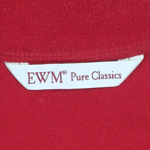 EWM Pure Classics Women's Red Fleece Zip Waistcoat S