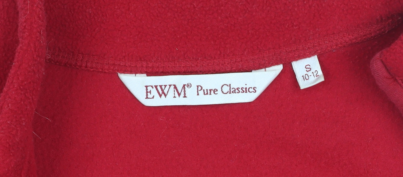 EWM Pure Classics Women's Red Fleece Zip Waistcoat S