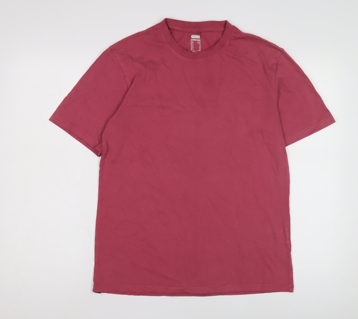 Decathlon Men's Red Crew Neck T-Shirt - Size S