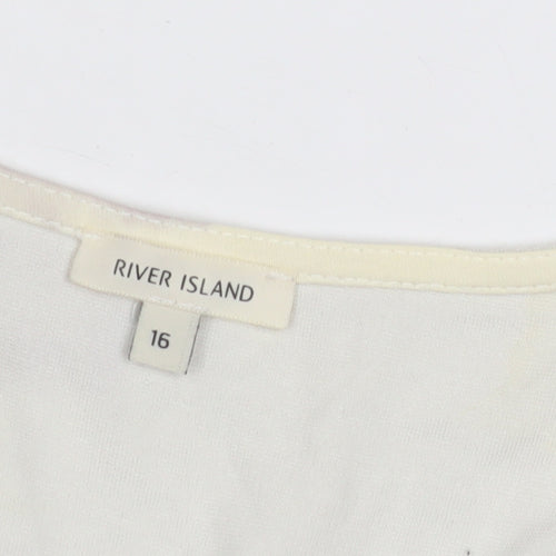 River Island Women's Beige Camisole Tank Top Size 16