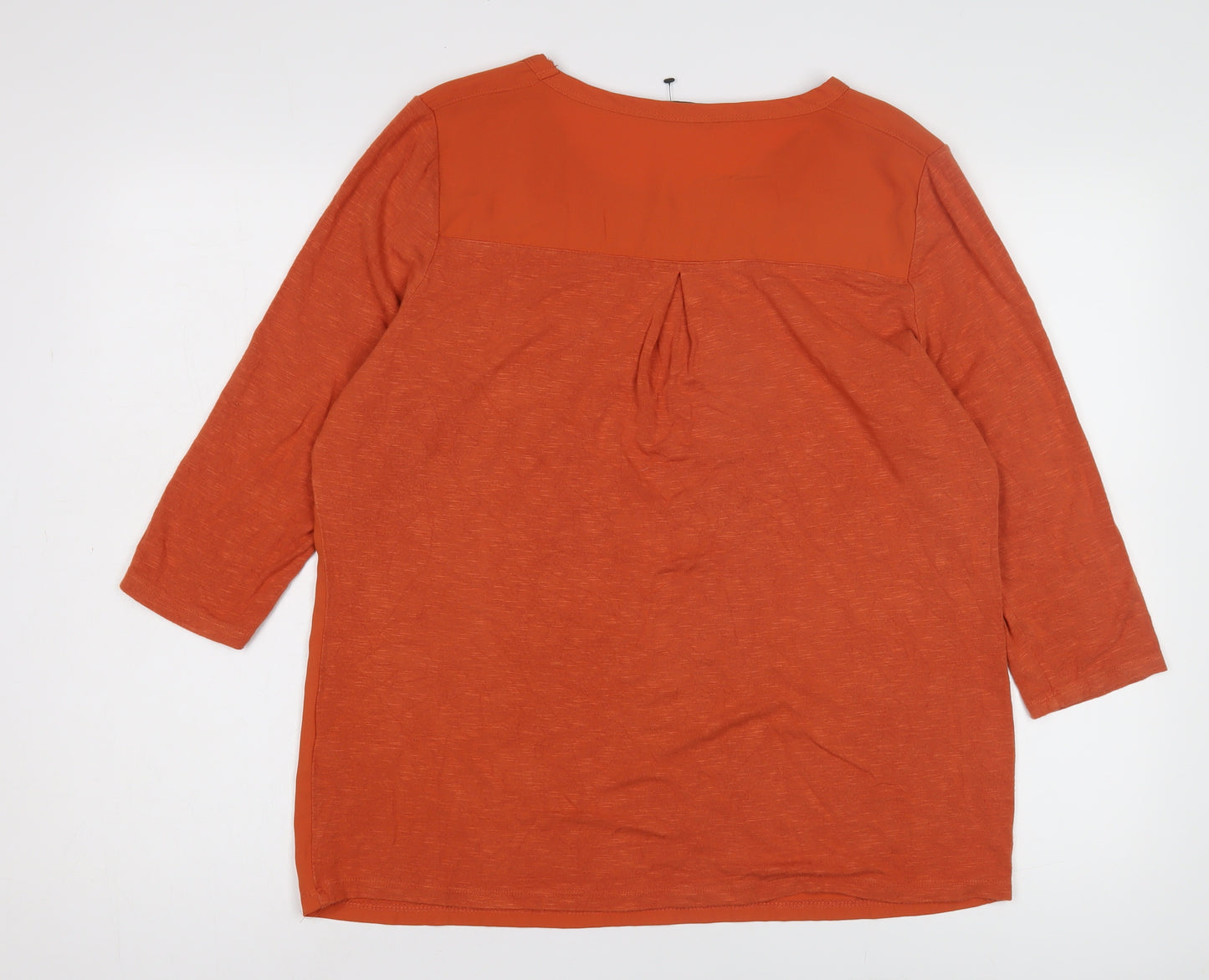 Bonmarché Women's Orange T-Shirt, Size 14, 3/4 Sleeve