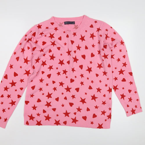 Marks and Spencer Women's Pink Pullover Jumper Size 12