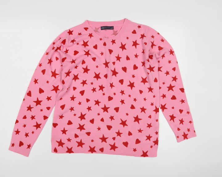 Marks and Spencer Women's Pink Pullover Jumper Size 12