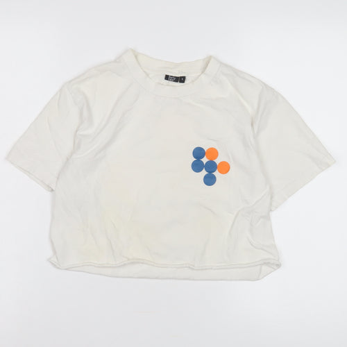 Forty Two White Graphic Unisex T-Shirt, Size S