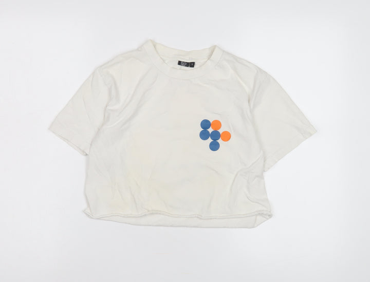 Forty Two White Graphic Unisex T-Shirt, Size S