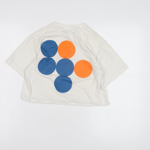 Forty Two White Graphic Unisex T-Shirt, Size S