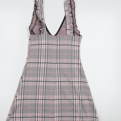 Miss Selfridge Plaid Sleeveless Dress, UK 6, Multicoloured