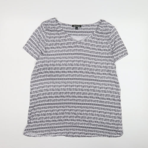 Bonmarché Women's Multicoloured V-Neck T-Shirt Size 18