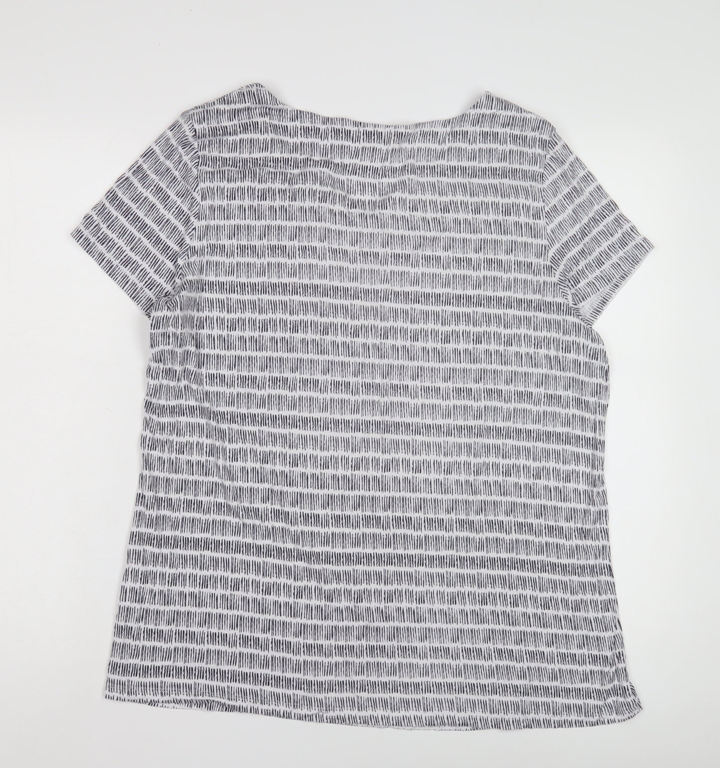 Bonmarché Women's Multicoloured V-Neck T-Shirt Size 18
