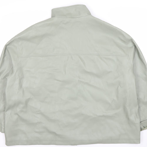 ASOS Women's Grey Jacket Snap Closure Size 18