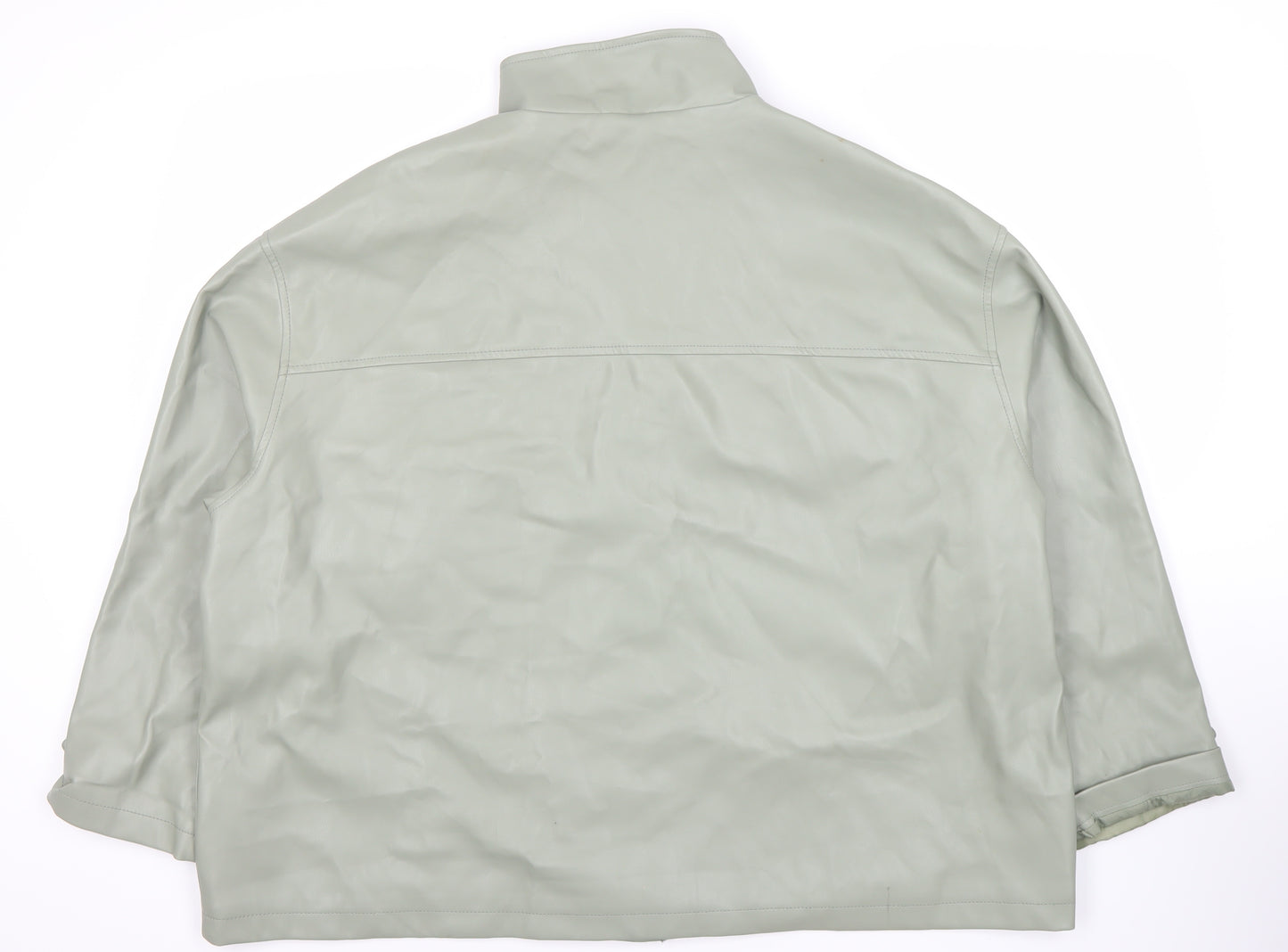 ASOS Women's Grey Jacket Snap Closure Size 18