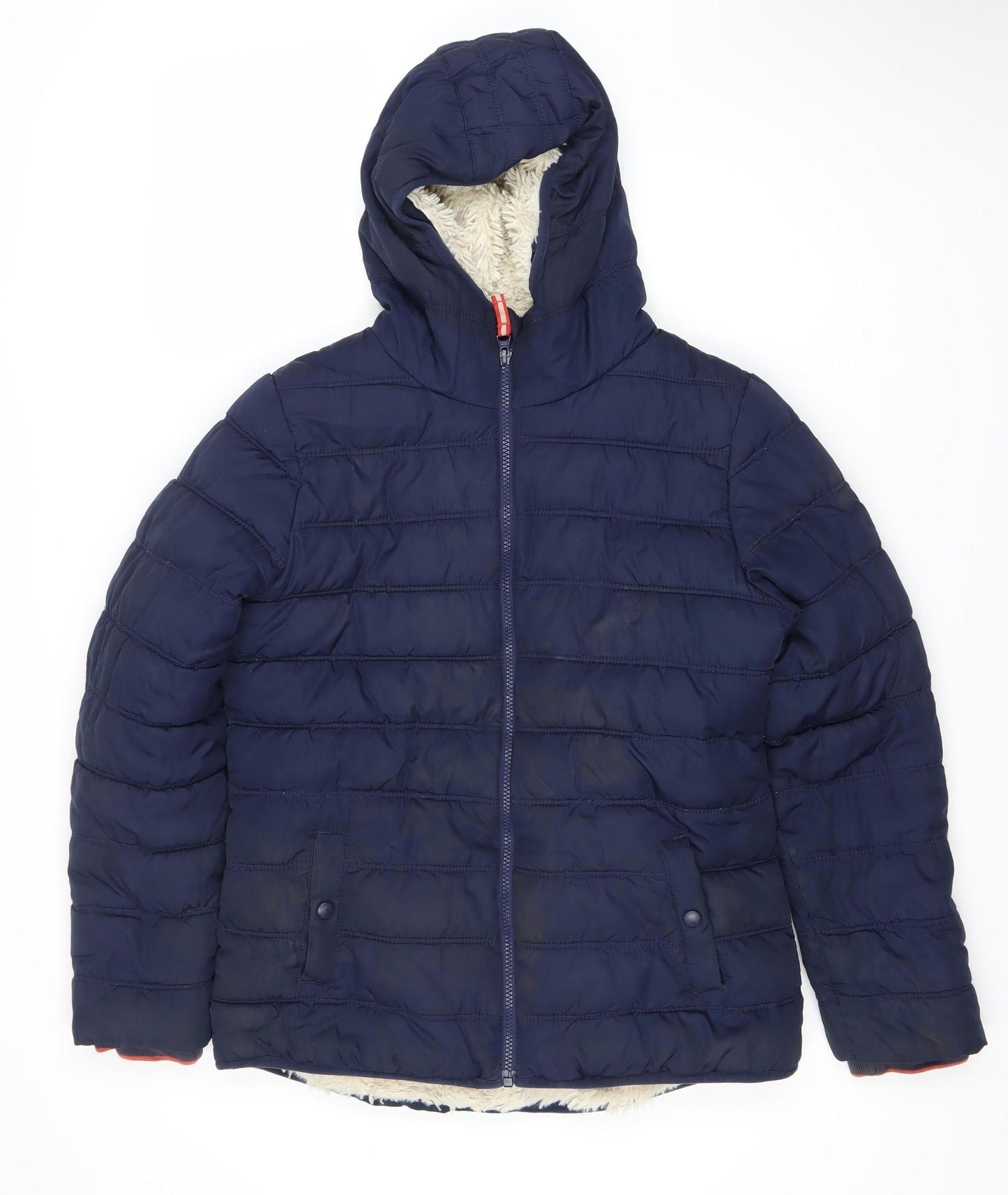 Johnnie b Boys' Blue Puffer Jacket 16 with Hood