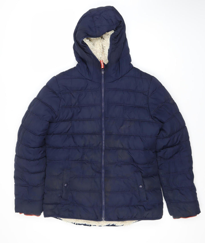 Johnnie b Boys' Blue Puffer Jacket 16 with Hood