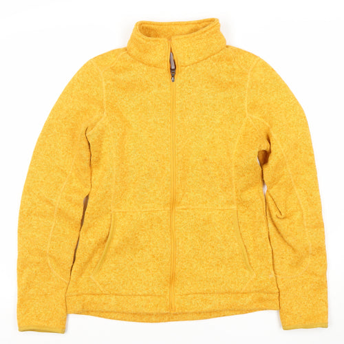 Brasher Women's Yellow Knit Jacket, S, Autumn Casual