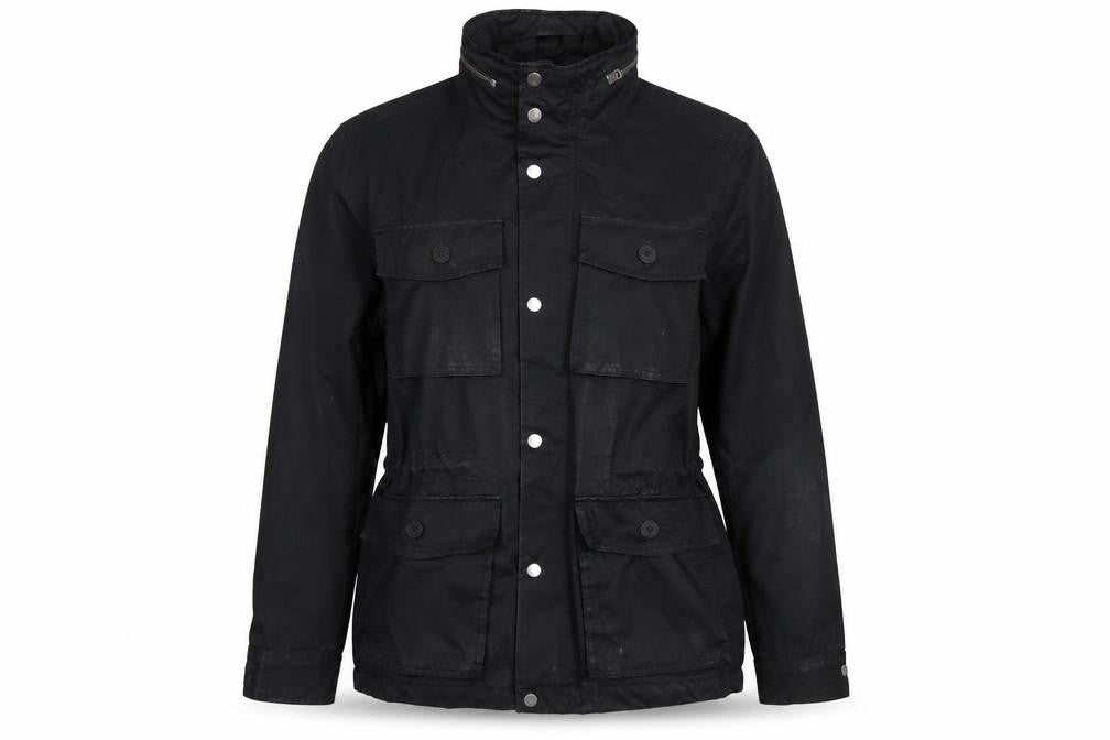 Front view of H&M Women's Black Parka Jacket, Medium, Casual Wear