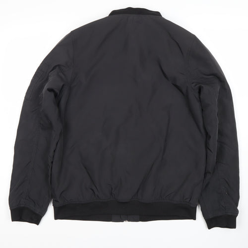 H&M Boys Black Bomber Jacket 12-14Y Regular Fit