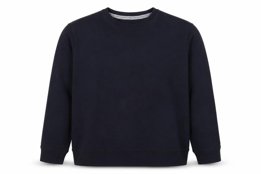 Front view of Leisure Men's Black XL Pullover Sweatshirt Classic