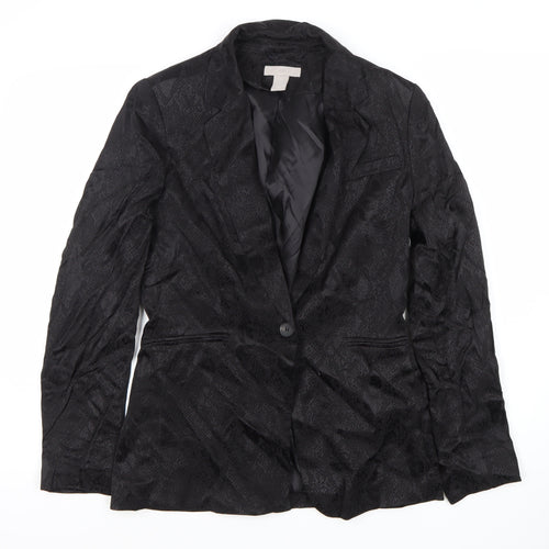 H&M Women's Black Blazer, Size 10, Lined, Formal
