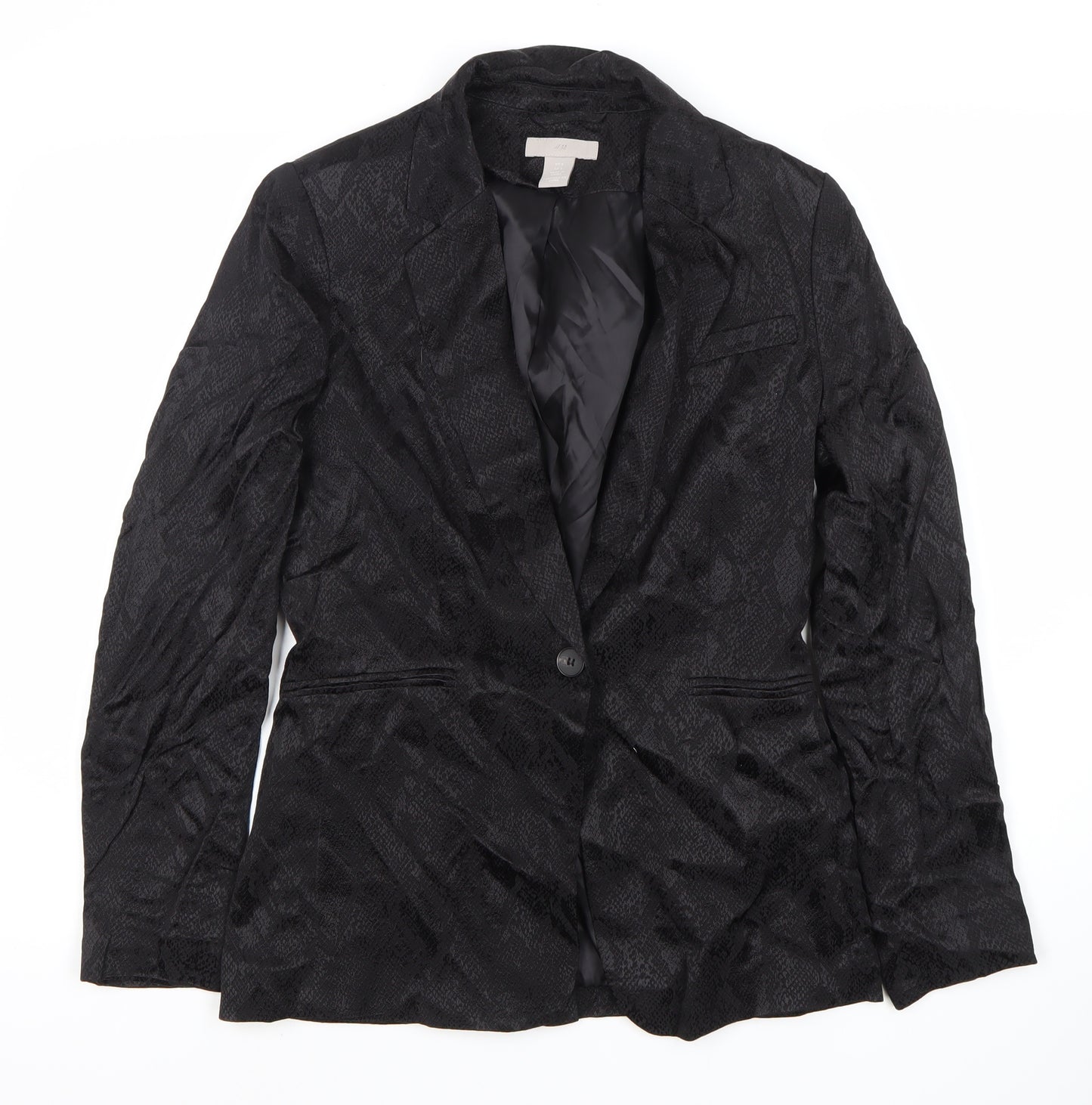 H&M Women's Black Blazer, Size 10, Lined, Formal