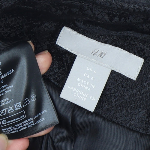 H&M Women's Black Blazer, Size 10, Lined, Formal