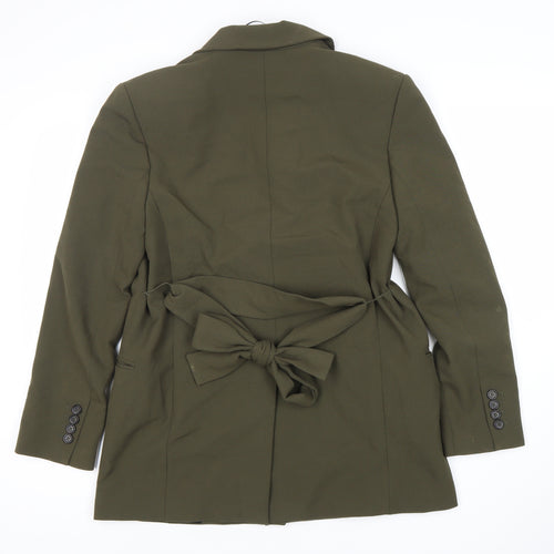 Zara Women's Green XS Belted Blazer Suit Jacket