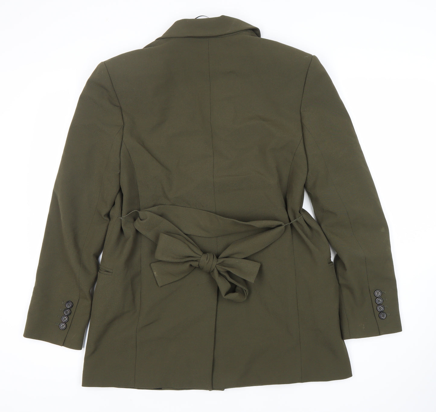 Zara Women's Green XS Belted Blazer Suit Jacket