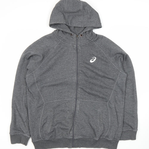 Asics Men's Grey XL Full Zip Hoodie