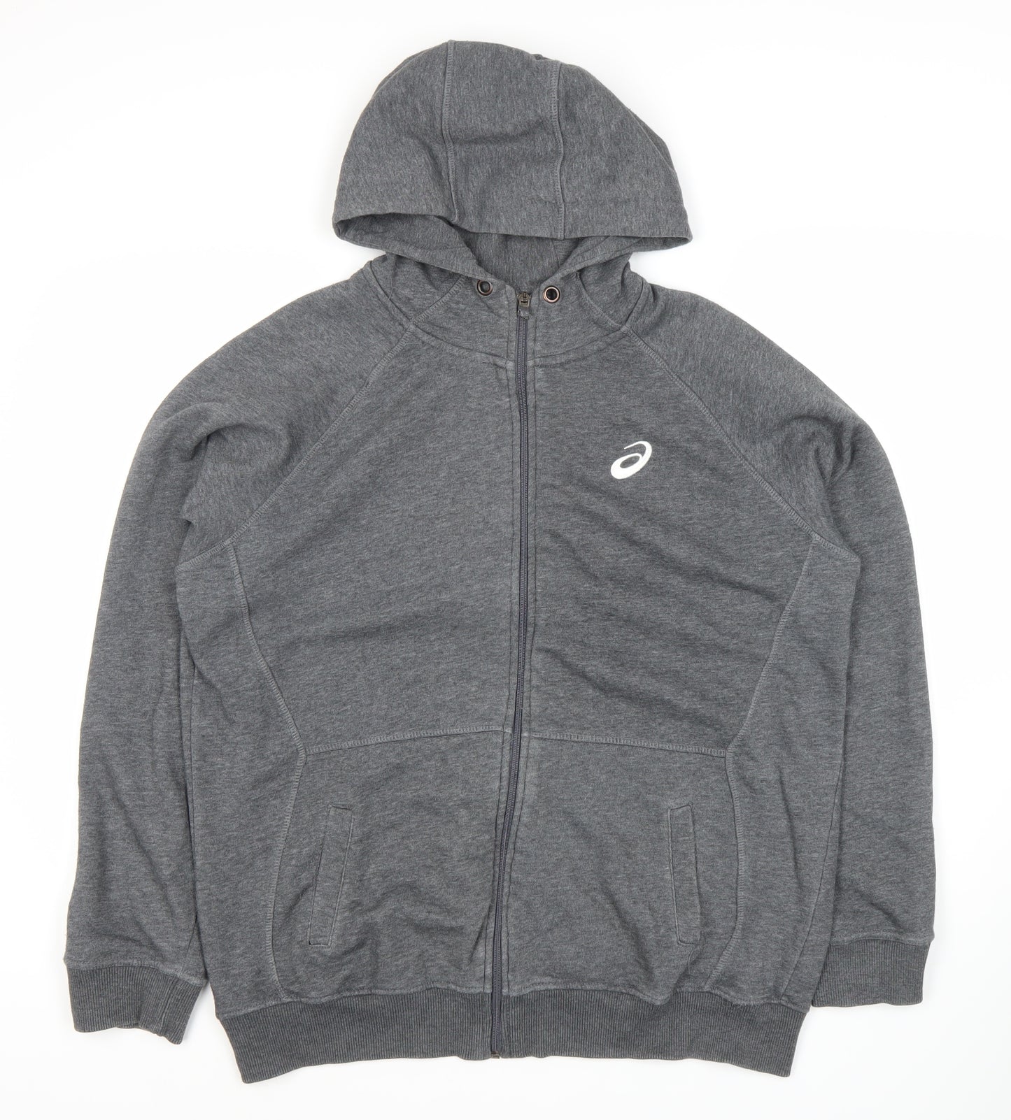 Asics Men's Grey XL Full Zip Hoodie