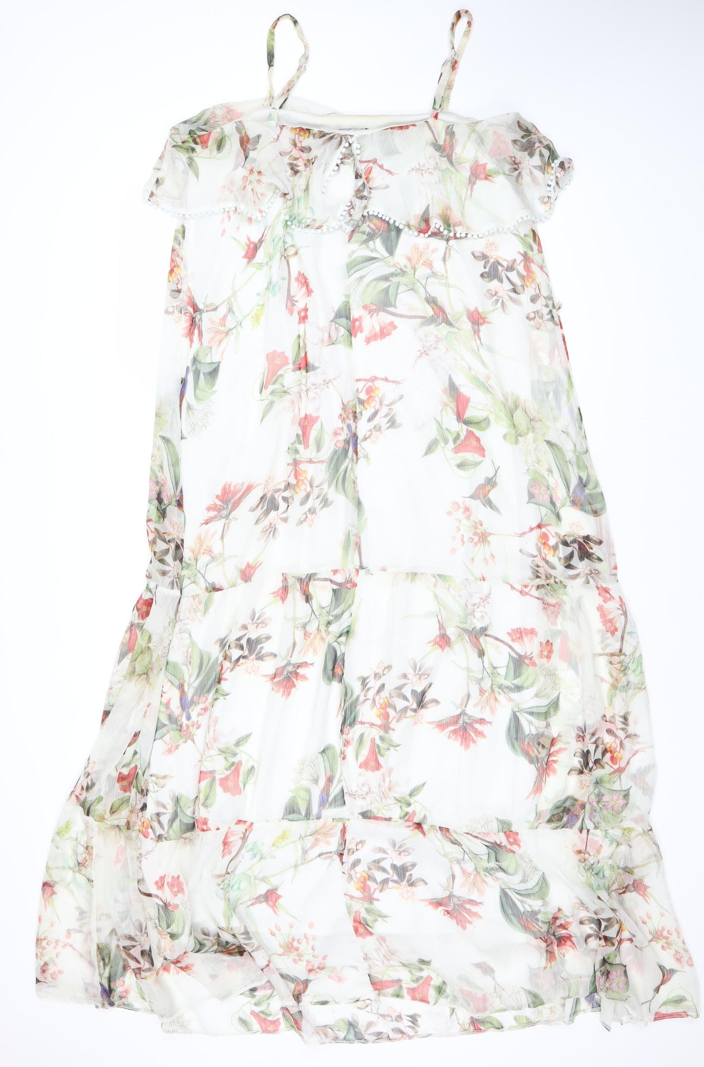 Wallis Women's Floral Chiffon Dress - Size 10, Multicoloured