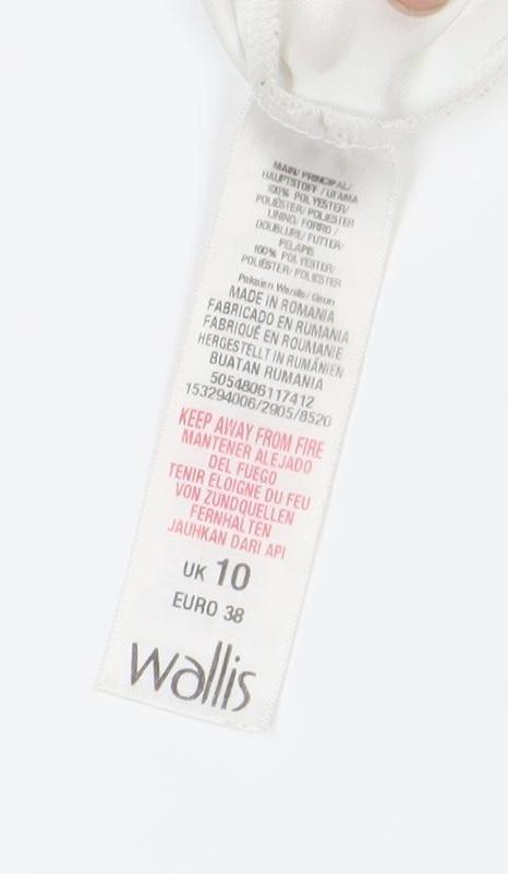 Wallis Women's Floral Chiffon Dress - Size 10, Multicoloured
