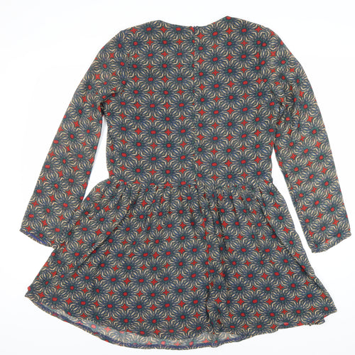 Boohoo Women's Multicoloured Fit & Flare Dress Size 12