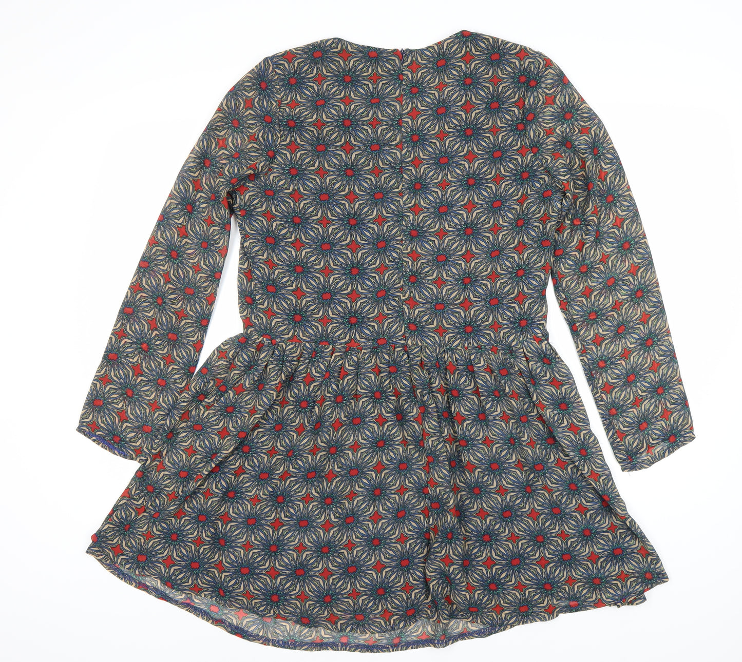 Boohoo Women's Multicoloured Fit & Flare Dress Size 12