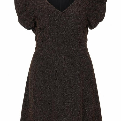 Blue Vanilla Women's Black V-Neck Short Sleeve Dress