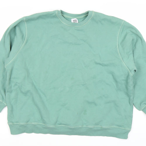 Unisex Green XL Crew Neck Sweatshirt, Casual Comfort