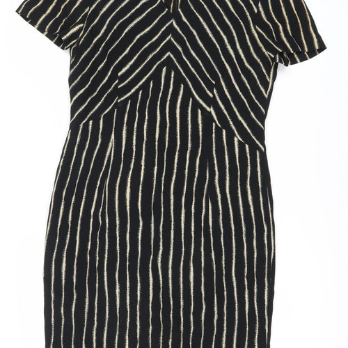 Country Casuals Women's Black Striped Dress Size 12